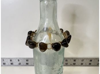 Dark Brown Glass Bead Bracelet