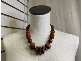 Necklace Large Wooden Bead