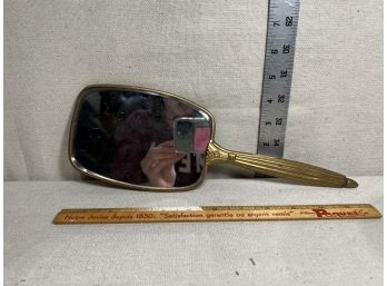 Vintage 'gold' Metal Handheld Mirror