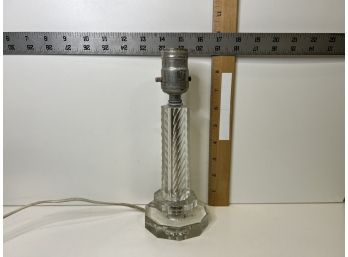 Vintage Glass Short Lamp Base