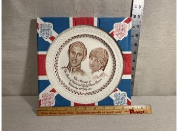 Vintage English Ironstone Tableware Princess Diana Marriage Plate