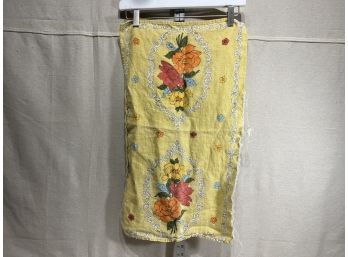 Cute Vintage Yellow Floral Tea Towel