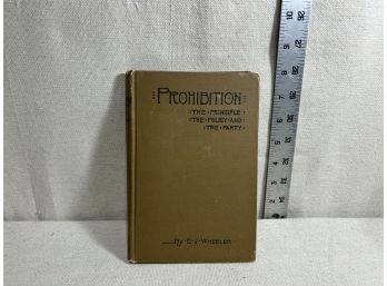 Vintage Book 1889: Prohibition  By E.J. Wheeler