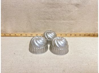 3 Vintage Aluminium Jello Molds