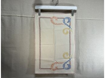 Vintage Embroidered Dish Towel