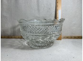 Vintage Crystal Style Large Bowl