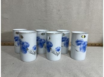 Set Of 6 Chinese Yuqi Porcelain Cups