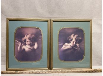 'Cupid Awake' And 'Cupid Asleep' Framed Prints Circa 1987 By MP Parkinson