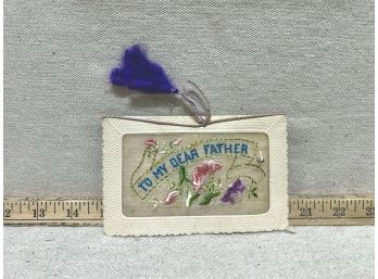 'to My Dear Father' Embroidered Card