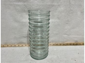 Ribbed Glass Vase 10' Tall
