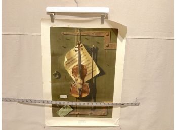 Vintage Art Print 'The Old Violin'