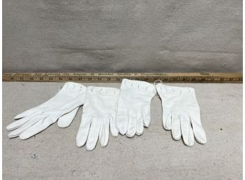 Vintage White Gloves (2 Pair)