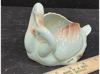 Tiffany Blue Vintage Double Swan Pot Made In Japan