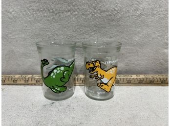 2 Vintage Welch's Dinosaur Juice Cups