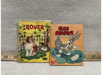 2 Tiny Vintage Books: 'bugs Bunny's Mistake' & 'rover'