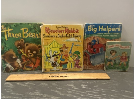 Lot Of 4 Vintage Kids Books, Absolutely Adorable