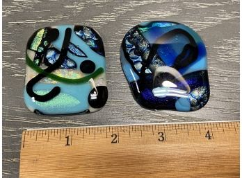 2 Fused Glass Pieces