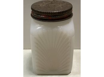 Vintage Art Deco Milk Glass Shaker