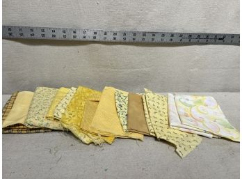 Lot Of Yellow Fabric Scraps