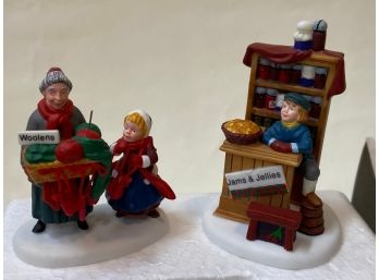 Dept 56 Christmas Bazaar And Woolens And Preserves