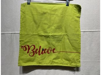 Believe Pillow Case Hand Painted