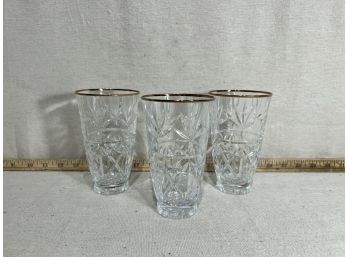3 Crystal Style Glasses