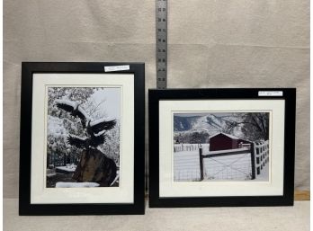 Local Artist Set Of 2 Framed Colorado Photographs 13x16
