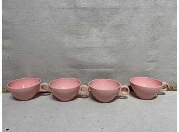 MCM Adorable 50s 4 Pink Plastic Teacups