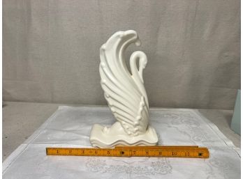 6'x10' White Ceramic Swan Vase #1