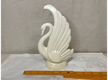 Cream Ceramic Swan Figurine