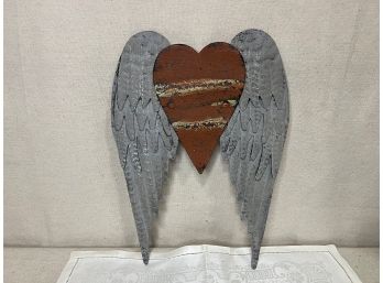 Wall Art Heart With Angel Wings 10'x15'