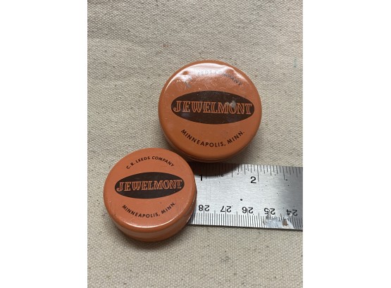 Metal Jewelmont Tins, Set Of Two