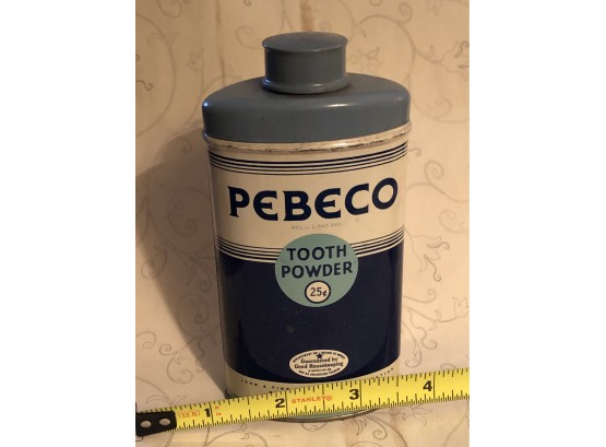 Vintage Pebeco Tooth Powder Tin With Lid