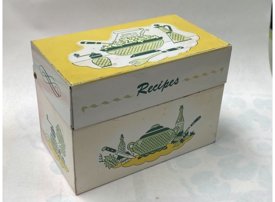 Vintage Tin Recipe Box