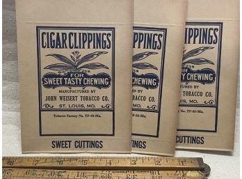Cigar Clippings Envelopes, Set Of Three