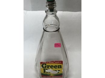 Vintage Green River Soda Bottle With Added Dispenser Top