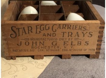 Star Egg Carrier Tray With Three Glass Eggs