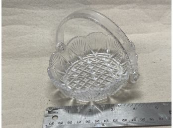 Cut Glass Nut Bowl With Plastic Handle