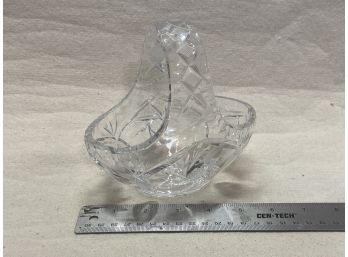Crystal Cut Glass Basket