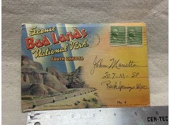 Scenic Bad Lands National Park Foldout Postcard