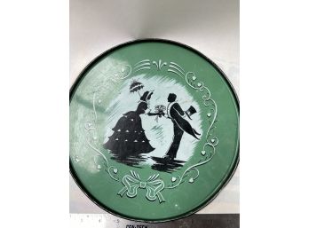 Vintage Tin Lid Or Shallow Tray