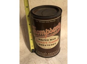 Vintage  Thompson's Malted Milk Tin