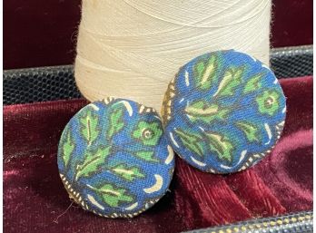 Two Fabric Covered Buttons
