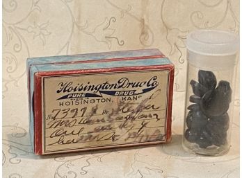 Antique Buttons In Old Container