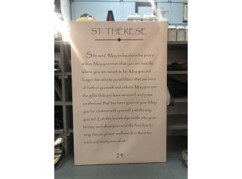 St. Terese Sign