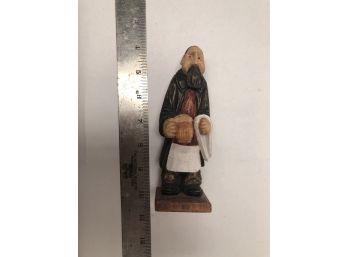 Hand-carved Wooden French Waiter Figure