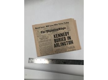 Vintage Newspaper Feat. JFK Burial