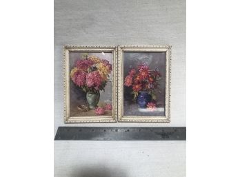 Vintage Mini Framed Flower Prints