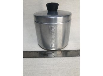 Vintage Wear Ever Aluminum Grease Canister With Strainer