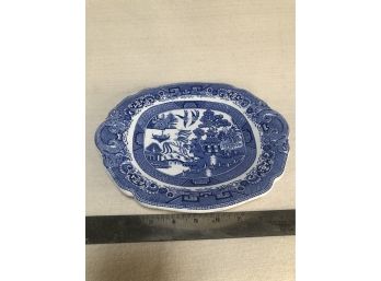 Antique Blue China Plate